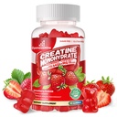 Creatine Monohydrate Gummies Complex for Men & Women - מתקדם פורמולה W / L-Taurine + ויטמין B12, סוכר חינם צ'יפות, 90 Strawberry חניכיים