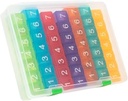 e-Pill 7 Times a Day X 7 Day Clear Weekly Pill Organer, ויטמין ו- Medicine Pillbox (Rainbow)