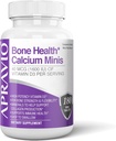 Bone Health Calcium Minis Tablet, Calcium תוספי W/Vitamin D3, Magnesium, Zinc, Copper, Manganese, מינרלים כדי לעזור לתמוך בעצמות העצם, ייצור קולג'ן, בריאות החיסון, 180ctune, 180ctune Health, 180.