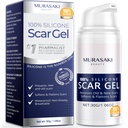 100% Silicone Scar Gel Scar Cream - Advanced Scar Gel for Surgical Scars, C-Section, למתוח מארקים, Acne, פציעות, ברנס, Keloids, Old and New Scars 1.06oz(30g)