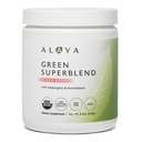 אלאיה אורגני Super Greens אבקת - Premium Green Juice Superfood אבקת - Fitogens, Antioxidants & Probiotics בלגן - USDA אורגני, non-GMO, טבעוני - 30 משרתים (Mixed Berry)