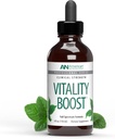 חומרים מזינים אמריקאים - Vitality Boost Fulvic Acid w/Trace מינרלים טיפות - תוספי Multimineral -ריץ' ב Amino Acids - משפר את תפקוד האנרגיה