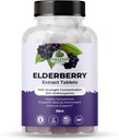 טבליות צמחיות מדהימות של Elderberry לחלץ 100X Power Tablets - אורגני Immune Support & בריאות תוסף