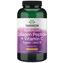 Swanson hydrolyzed Collagen Peptides + ויטמין C סוגים I ו Iii 1,000 מ"ג 250 Tabs
