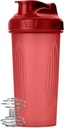 Mr. Pen- Shaker Bottles forחלבון Mixes, 28 oz, 1 Pack, Red, חלבונים Shaker בקבוק עם Wire Whisk Ball, בלנדר בקבוק