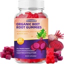 Beet Root Gummies with Beet Root Extract, Pomegranate Juice Power,Grape Seed Extractd Extracted תוספת עבור גברים ונשים non-GMO, וגלוטן חינם, 60Gummies