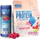 WILD SOCIETY Clear Isolate + משקאות אנרגיה Super Combo - Rocket Pop Clear Whey + Blue Razz Energy Drink