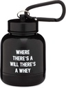 על MyWhey - אבקת חלבונים & תוסף Funnel Keychain, Portable to-Go Container for theהתעמלות, Workouts, Fitness & Travel - TSA Approved, Where There's A Whey