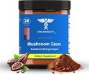 Mushroom Cacao Fitogen אנרגיה & Focus אבקת משקאות תוספת. 8:1 Lions Mane, Cordyceps & 3 Cocoa / Cacao לחלץ את בלנדר ייל DRS. All Natural Coffee Alt Nootropic & Foods