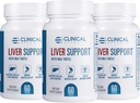 השפעות קליניות: תמיכת Liver - Natural Milk Thistle ו- Zinc תוסף - 3 Pack - Helps Detox וניקוי The Liver - תומך בתפקוד Liver ובבריאות העיכול - Made in the USA