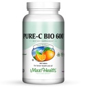 ויטמין C מורכב 600 מ"ג תוסף - מומלץ יומית Dose ויטמין C Tablet עם לימון ביופלנואידים, Calcium & Phosphorus - תמיכה בריאות החיסון - Pure-C Bio 600 non-GMO, VIT C טבעוני 180 טבליות