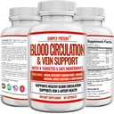 Blood Circulation & Vein Support Supplement, 90 Caps, Helps with Spider and Varicose Veins, Supports Vessels, Legiovascular Health with Niacin, ג'ינג'ר, קייאן פפר
