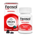 טבליות תוספת ברזל מקוריות, non-heme, 325 מ"ג Ferrous Sulfate (65mg Elemental Iron) עבור גלולות ברזל, 1 Per Day, 120ct, 4 חודשים אספקת אנרגיה ותמיכה במערכת החיסון, המיוצר בארה"ב