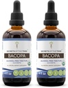 Bacopa USDA אורגני | Alcohol-FREE Extracts, High-Potency Herbal Drops, הירגעות, אפקט קוגניטיבי חיובי | עשוי מ-100% מוסמך אורגני Bacopa (Bacopa Monnieri) Dried Herb 2x4 oz