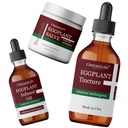 3Piece Eggplant Skin Conditioning Set Eggplant Salve Tincture Oil Skin Cell Health Support Relief Regenerate Discolored Scaly Skin Disorders