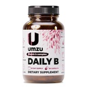 UMZU Daily B | 100% שלם ויטמין B מורכב עם B1, B2, B3, B5, B6, B7, B9 & B12 עם Folic Acid | תומך ביצור אנרגיה טבעית & Cognitive Well (30 יום אספקה | 30 קפסולות)