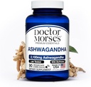 Ashwagandha 2100 מ"ג תוסף, אבקת אשוגנדה טהורה ופלט שורש, bioperine Black Pepper, Made in FDA-registered, NSF-Certified Facility, תומך רמות מתח בריאות, 90 קפסולות