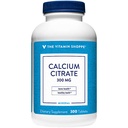 Calcium Citrate 300 מ"ג - מינרלים חיוניים לבריאות עצמות ושיניים, ובכן Absorbed Form of Chelated Calcium - 100% מ Citrate & Dicaclium Phosphate (300 טבליות) על ידי ויטמין Shoppe