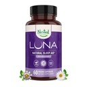 Naturals Nested לונה Sleep Aid - Non-Habit Forming Natural Pills for Adultss with Natural Ingredients - Valan Root, Melatonin, Chamomile, Lemon Balm ועוד - 60 קפסולות טבעוניות