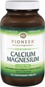 Pioneer Cal Mag & ויטמין D | Calcium & Magnesium תוסף למבוגרים | High Absorption | מאומת Gluten Free | 120 טבליות צמחוניות