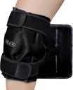 REVIX Ice Wrap for Knee Discomfort, Reusable Knee Pack Wrap with Cold Compress Therapy forשרירים Ache, מקדם את התאוששות פוסט-Workout Recovery, Soft Plush Lining, Black Black Black Compress Therapy