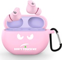 CACOE Silicone Case Cover for Beats Studio Buds/Beats Studio Buds + 2023, Protective Skin Beats Studio Buds Cases Shockified Sweet Print אביזרים עם Keychain (Pink)