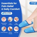 NewGO Foot Ice Pack Slippers for Plantar Fasciitis ו Neuropathy, HSA או FSA Eligible 2 Pack Gel Ice Slippers Hot Pack for Bunion Surgery Pain Relief, Burning Feet