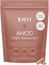 SHII AHCC Daily Immunity, 10Days Supply - טבעוני, Gluten Free Immune Support Supplement with AHCC, Immune System Support from Functional Shiitake Mushrooms, מקדם תגובה חיסונית ובריאות סלולרית