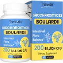 Saccharomyces Boulardii Probiotics 200 מיליארד CFUs, קלינית-Studied Probiotic for Women & Men Yeast for Intestinal, Gut, Immune & Digestive Health, Acid Resistant & Shelf-Stable, 60 ימים אספקה