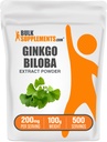 BulkSupplements.com Genekgo Biloba אבקת - מג'ינקגו Biloba Leaf, Antioxidant Source, Herbal Supplement - Gluten Free, 200 מ"ג למשרת, 100g (3.5 oz) (Pack of 1)
