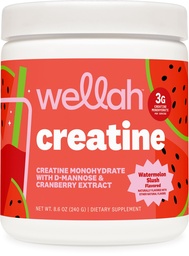 Wellah Creatine for Women (50 משרתים, Watermelon Slush) - Creatine Monohydrate with Dandelion & Cranberry לחלץ