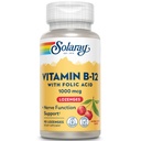 SOLAרי ויטמין B-12 1000mcg Lozenges עם Folic Acid | דובדבן טבעי
