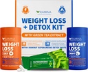 ירידה במשקל האולטימטיבי - 30 יום ולילה Detox Shots - Metabolism Booster & Appetite control - דיאטות תוספת לנשים וגברים - שריפת שומן & משקולות גלולות, שומן Burner & Appetite Suppressant מדכא