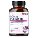 Probiotics for Women, 100 מיליארד CFUs Probiotic with Digestive Enzymes & Prebiotics, Vaginal Probiotics with Cranberry for Urinary Tract Health, pH Balance, 90 ווג'י קפסולות
