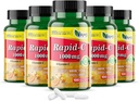 America Medic & Science Rapid-C 1000 מ"ג ויטמין C תוסף (5 Pack of 100 טבליות) Energy Booster, Daily Immune System Support, Antioxidant | טבעוני, Non-GMO Coated Ascor Acid for Men & Women