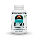 מקורות טבעיים B-50 מורכבים 50 מ"ג B-Vitamins לתמיכה בייצור אנרגיה - 250 טבליות