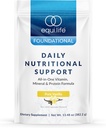 EquiLife Daily Nutritional Support, All-in-One Multivitamin Meal החלפת, Pure Vanilla Flavor, 15G צמחי חלבון, תומך בסך הכל אנרגיה, עיכול, & עור, 14 משרתים