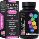 Thermogenic Multi Collagen Burn כמוסות - Advanced Type I, II, III, V, X hydrolyzed Collagen Peptides Plus Hyaluronic Acid - Metabolism, Cellulite, Skin, Hair, Nails Support - 90 Collagenic Burn Capssass