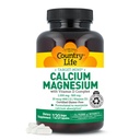 Country Life Target-Mins Calcium Magnesium עם ויטמין D-Complex, 1000 מ"ג /500 מ"ג, 120 קפסולות טבעוניות, Gluten Free, מוסמך טבעוני, מאומת non-GMO מאומתים