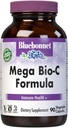 Bluebonnet Nutrition Mega Bio-C פורמולה קפסולות ירקות, עתיר ביופר ויטמין C, עבור Immune Health, Soy Free, Gluten Free, non-GMO, כשר, חלב חינם, טבעוני, הרוזן 90