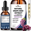 Natural Grape Seed Extracts-300 מ"ג Grape Seed Extractd נוזל תוספת - כוח מקסימלי Vitisrova Seed Tincture, סטנדרטי ל -95% פוליפנולים, non-GMO, Gluten Free (60 מ"ל)