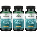 Swanson L-Citrulline Malate - Amino Acid תוספת קידום ייצור אנרגיה & דם בריא Circulation - פורמולה טבעית תמיכה בסך הכל בריאות - (60 קפסולות, 750 מ"ג כל) (3 Pack)