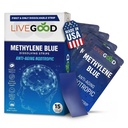 LiveGOOD Methylenelene Blue - Methylene Blue for Humans, Brain Supplements for Memory and Focus, Clarity & Cognitive Energy, Nootropic Brain Support, Made in USA, 15 פסים אוראליים עם 20 מ"ג כל אחד