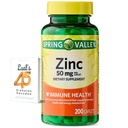 עמק האביב Zinc 50 מ"ג, 200 ספירה, תוספי תזונה עבור בריאות Immune, Zinc Immune תוספי מזון, Bundle עם 45 סוכרת של Lual