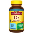 הטבע עשה ויטמין D3 5000 IU (125 mcg) Softgels, תוספת ויטמין D עבור העצם ו- Immune בריאות תמיכה, 180 ספירה, 180 יום אספקה