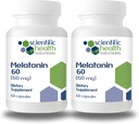 מלטונין 60 מ"ג | High Dosage Melatonin in Easy-to-Swallow קפסולות | טבעוני, Non-GMO & Gluten-Free | US-Made Extra Melatonin (2-Pack)