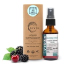 נוזל Calcium Citrate 1000mg & Raw ויטמין C 150 מ"ג נוזלי Spray Mist for Optimal Absorption, Wild Cherry & BlackBerry Flavor, Calcium תוסף, non-GMO, Gluten Free, Sugar-Free 2oz (60 מ"ל)