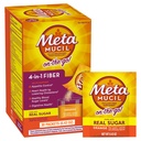 Metamucil On-the-Go, Daily Psyllium Husk אבקת תוספת עם Real Sugar, 4in-1 סיבים לבריאות העיכול, כתום Smoothored drink, 2 Pack x 30=60 Packs Total