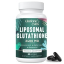 8-in-1 Liposomal Glutathione 2400 MG, High Absorption Antioxidant Formula - עם Hyaluronic Acid, Alpha-Lipoic Acid, Resveratrol - Skin, Liver Detox & Immune System, 60 Softgels Softgels