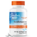הרופא הטוב ביותר Benfotiamine 300 עם BenfoPure, עוזר לשמור על Glucose metabolism, non-GMO, טבעוני, Gluten Free, Soy Free, 300 מ"ג, 60 Veggie Caps